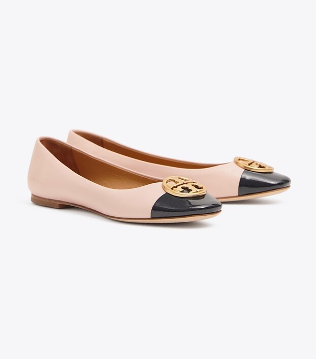 tory burch cap toe ballet flats