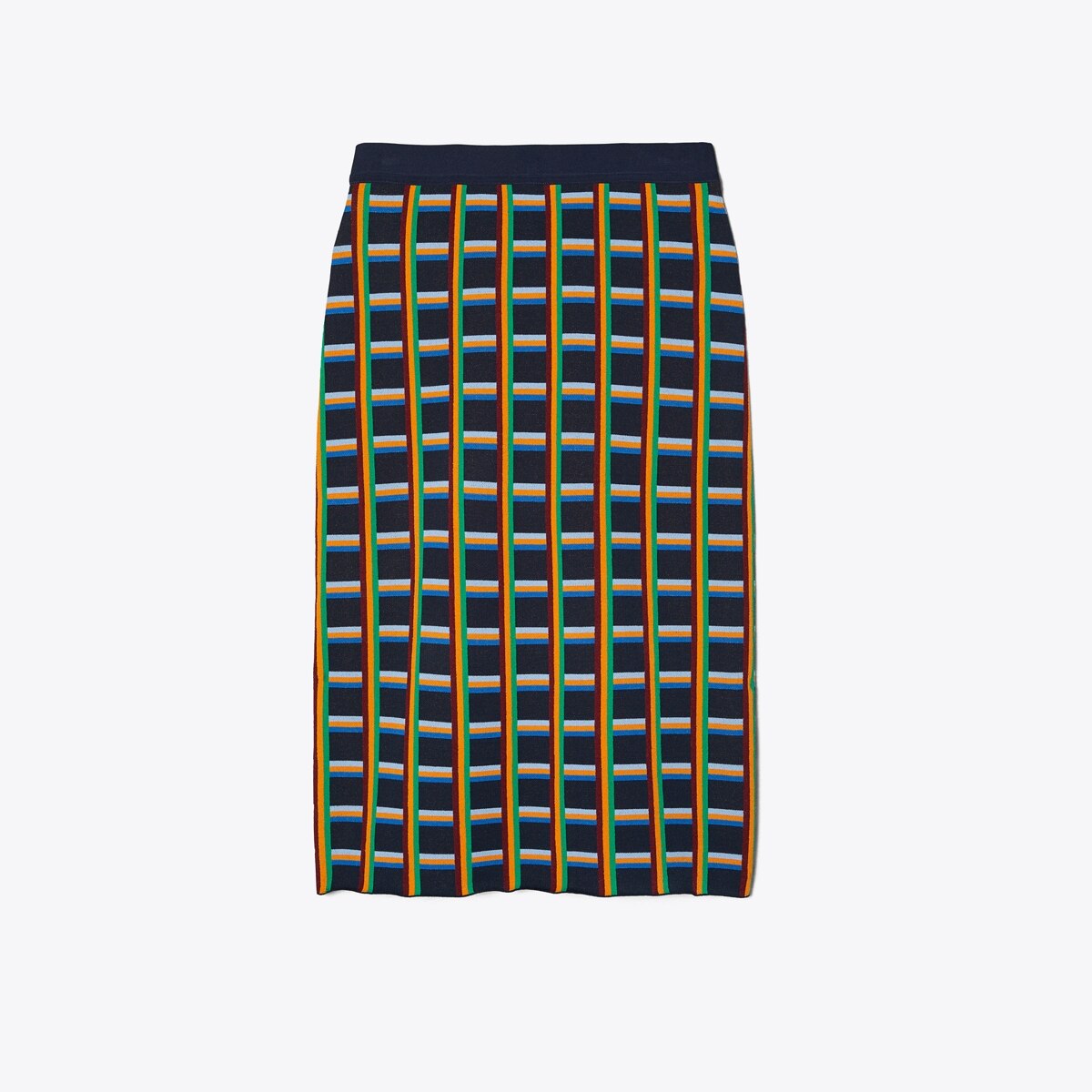 Circuit-Plaid Tech Knit Skirt: Women's Designer Bottoms | Tory Sport