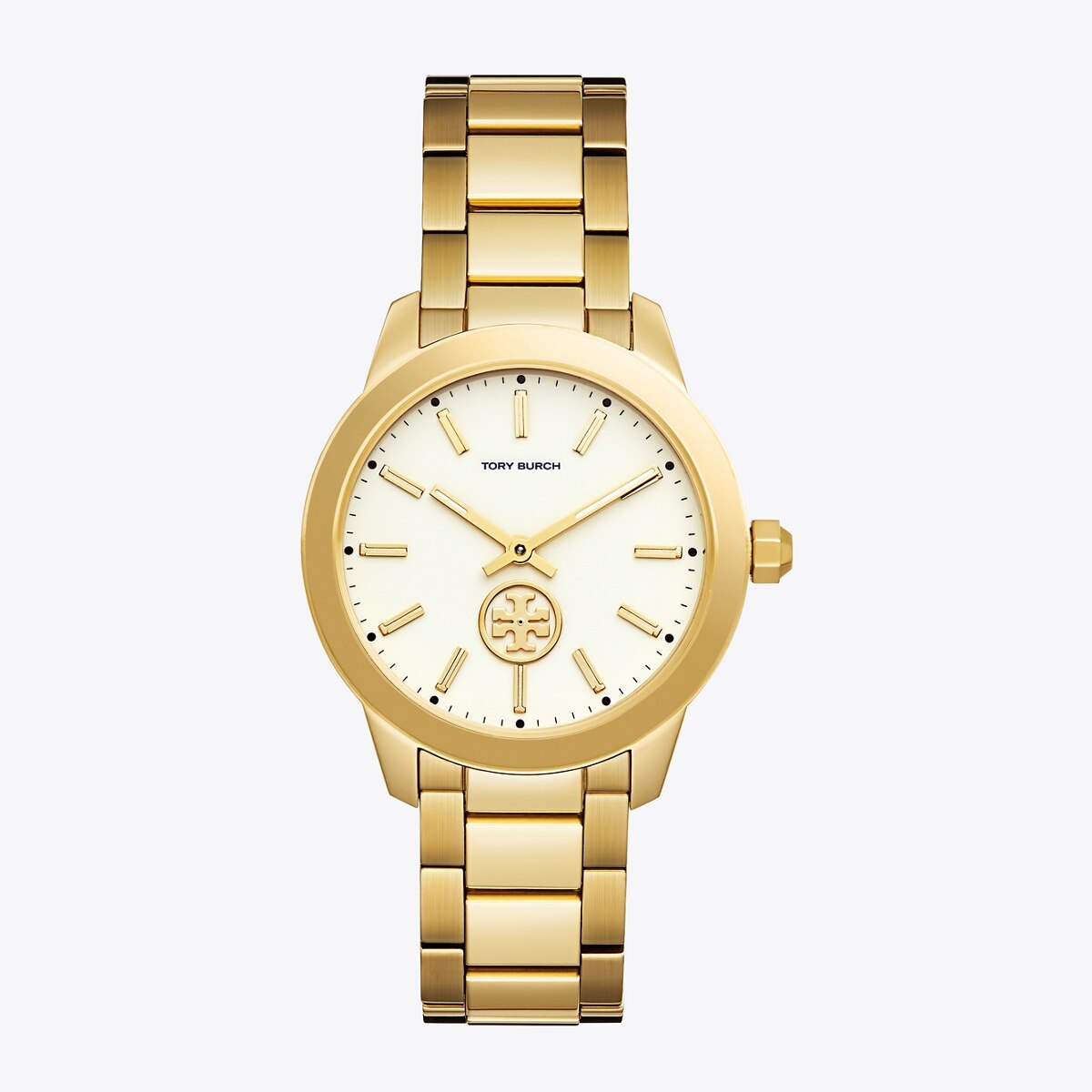 Collins Watch, Gold-Tone Stainless Steel/Ivory, 38 MM