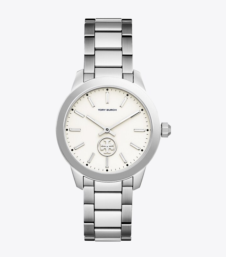 tory burch watch silver