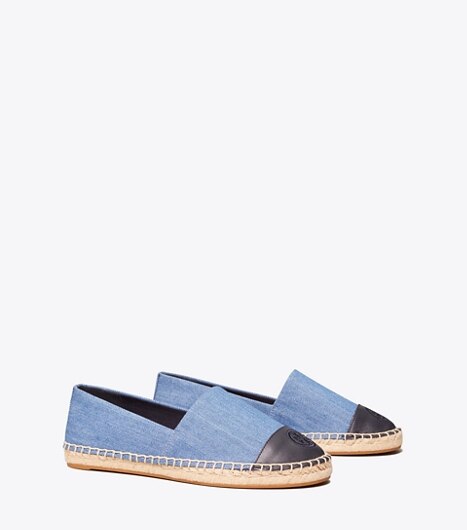 tory burch espadrille denim