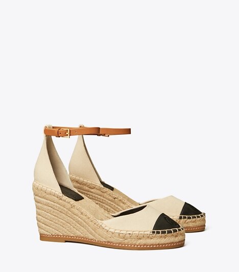 tory burch color block espadrille wedge