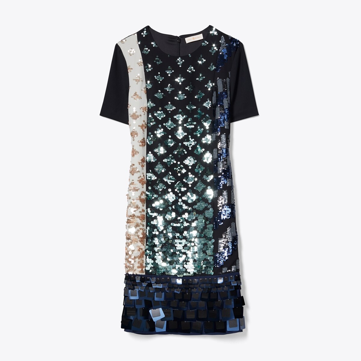 Tory Burch Color-blocked Sequin T-shirt Dress: Women's Clothing