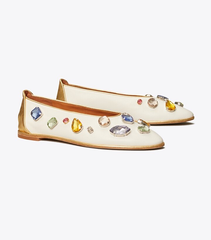 Tory burch crystal flat Clearance
