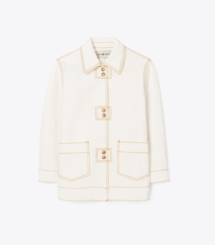tory burch white denim