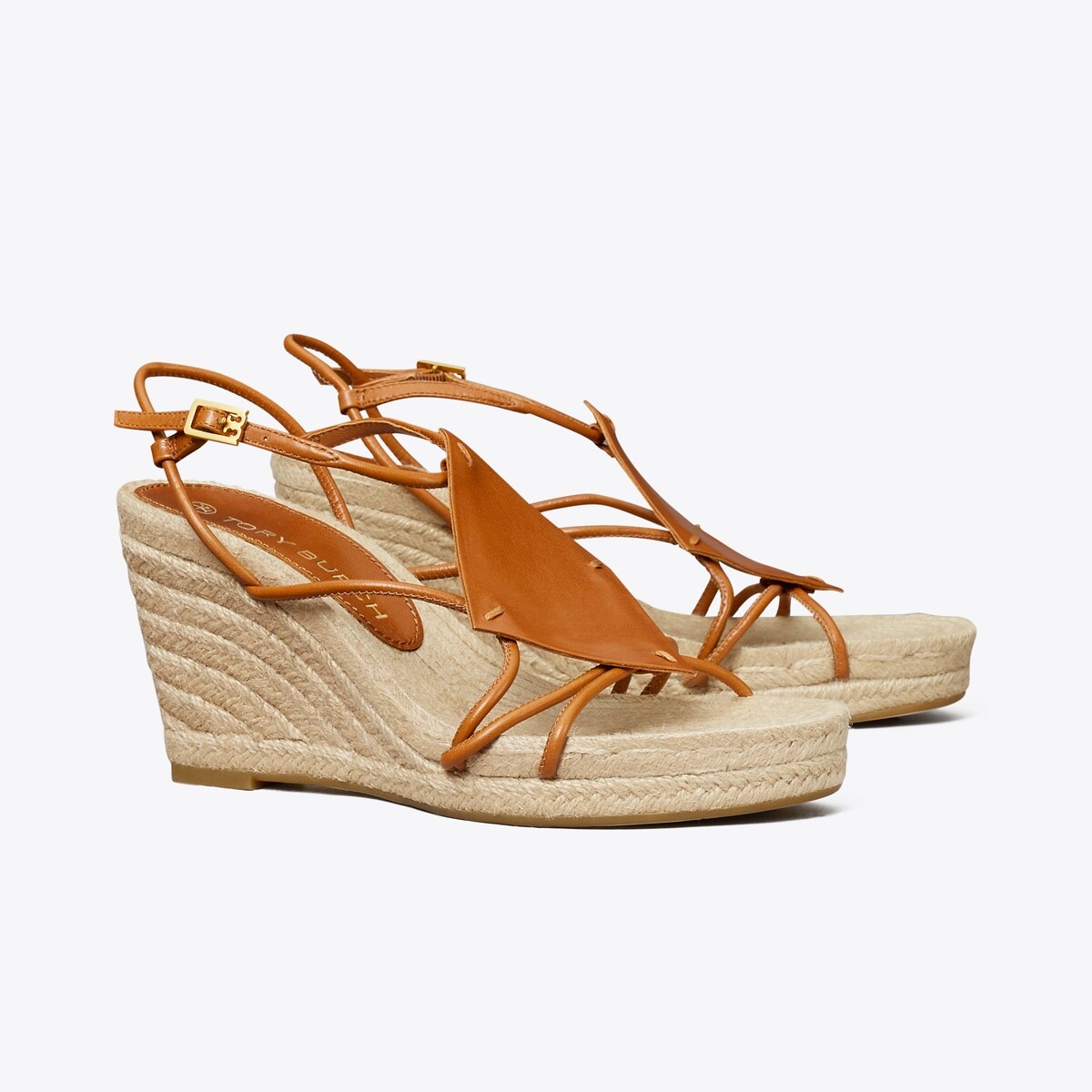 tory burch brown wedges
