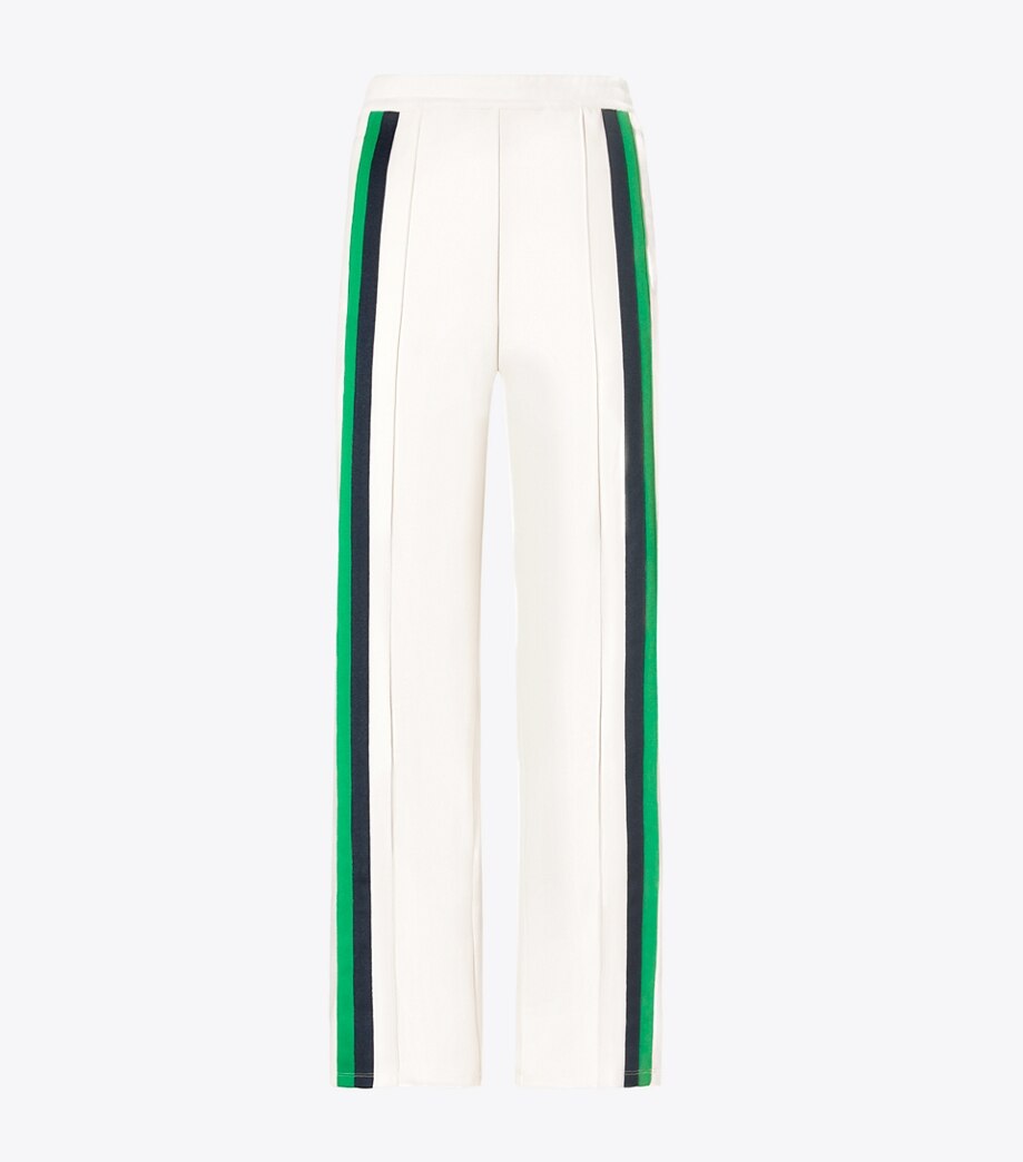 Tory Burch DOUBLE-STRIPE WIDE-LEG TRACK PANTS