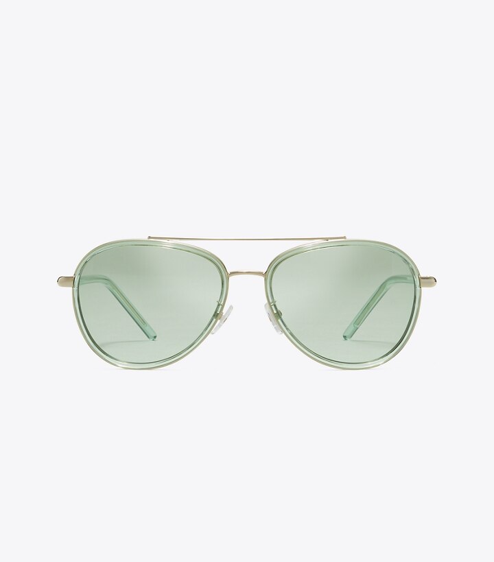 tory burch gold aviator sunglasses