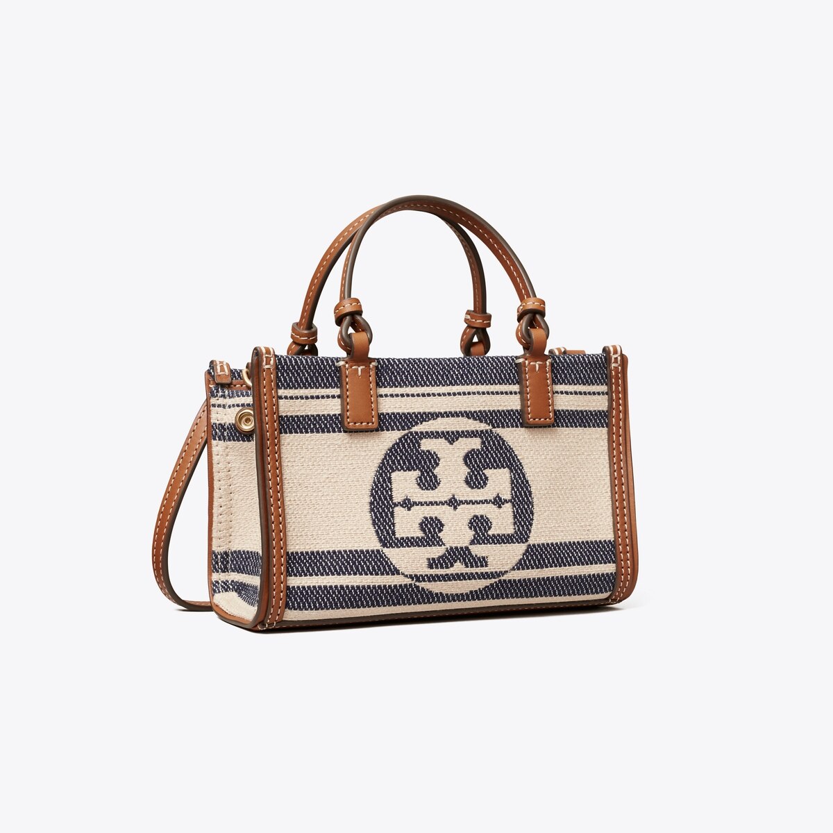 tory burch carson stripe leather crossbody bolsa