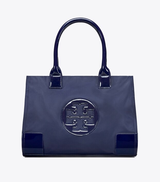 tory burch navy blue tote