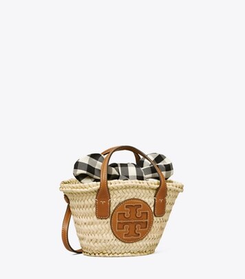 Ella Straw Mini Basket: Women's Designer Crossbody Bags | Tory Burch
