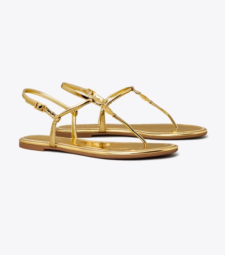 gold tory burch sandals