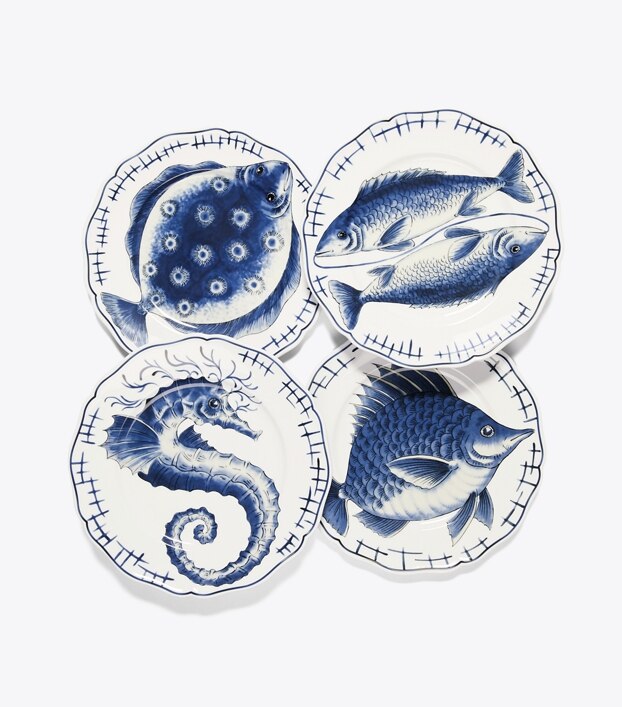 Tory Burch Fish Dinner Plate, Set Of 4 Women's Home