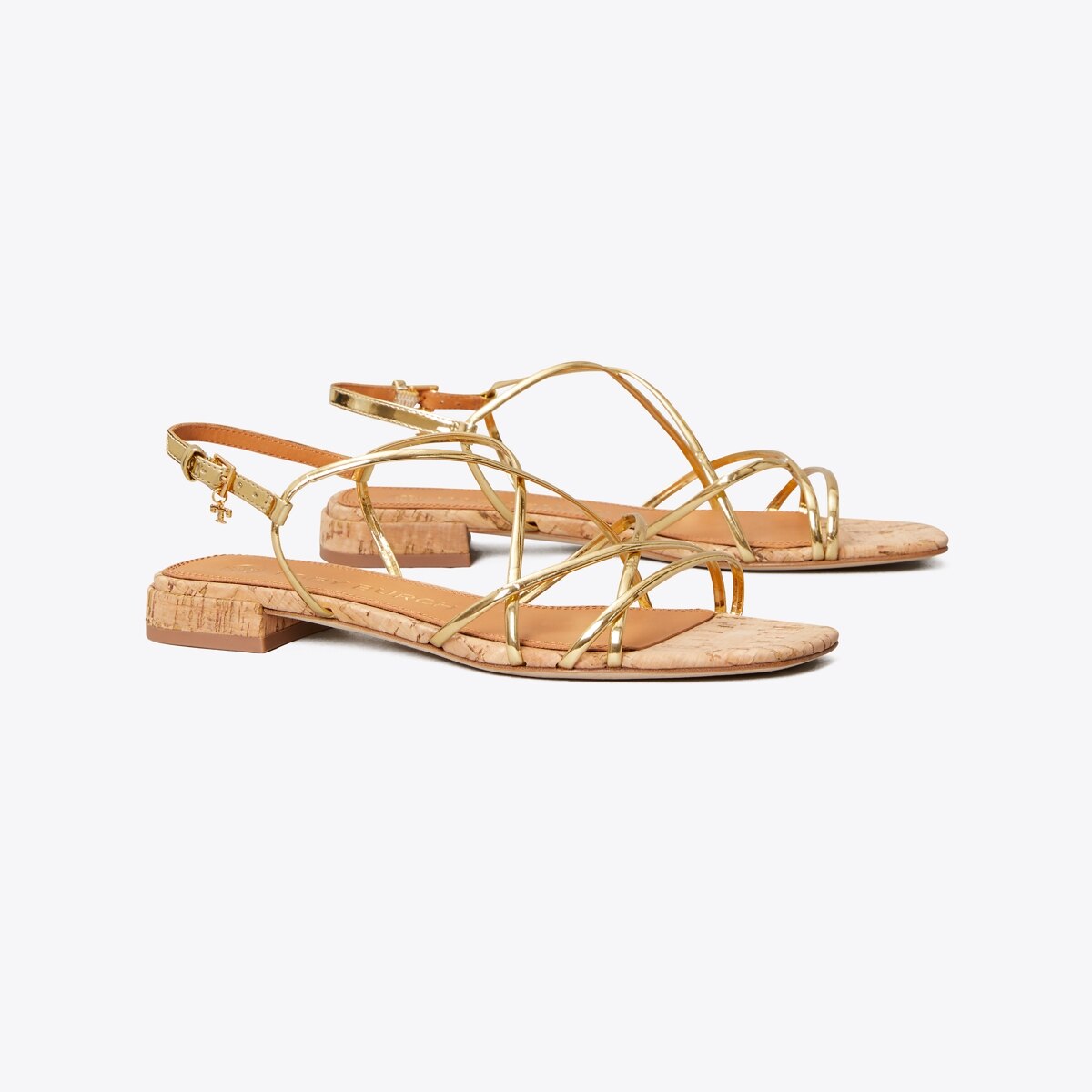 Flache Penelope Metallic Sandale Damen Schuhe Tory Burch De