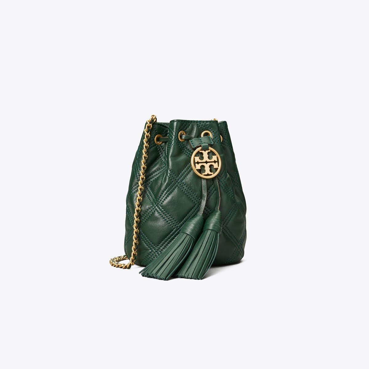 tory burch leather bucket bag