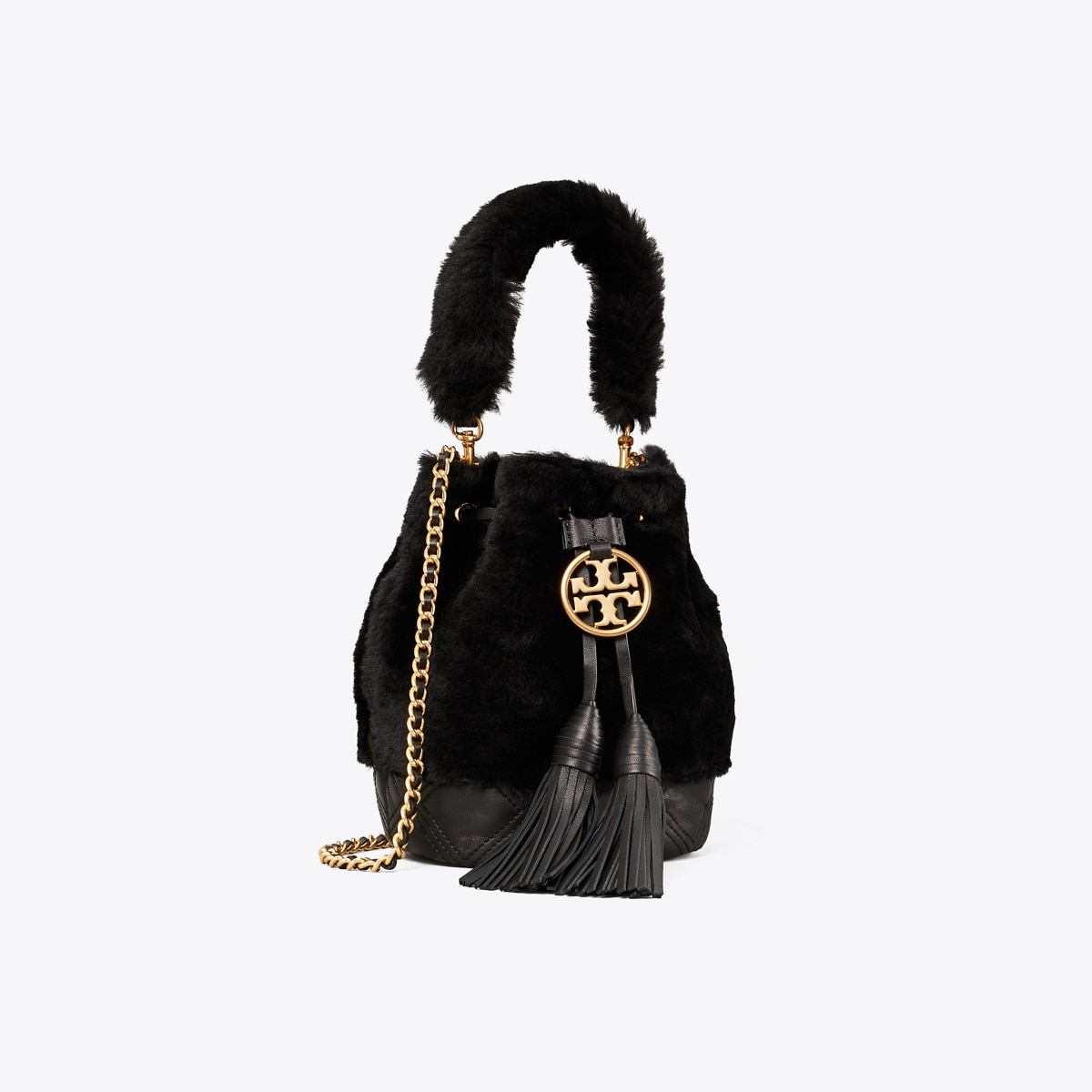 Fleming Soft Shearling Mini Bucket Bag: Women's Designer Crossbody 