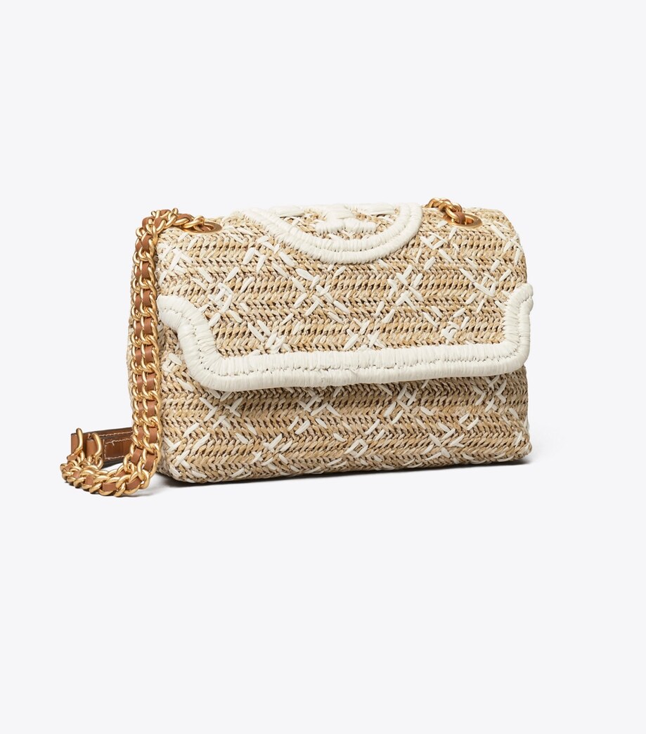 Tory Burch Fleming Soft Straw Small Convertible Shoulder Bag