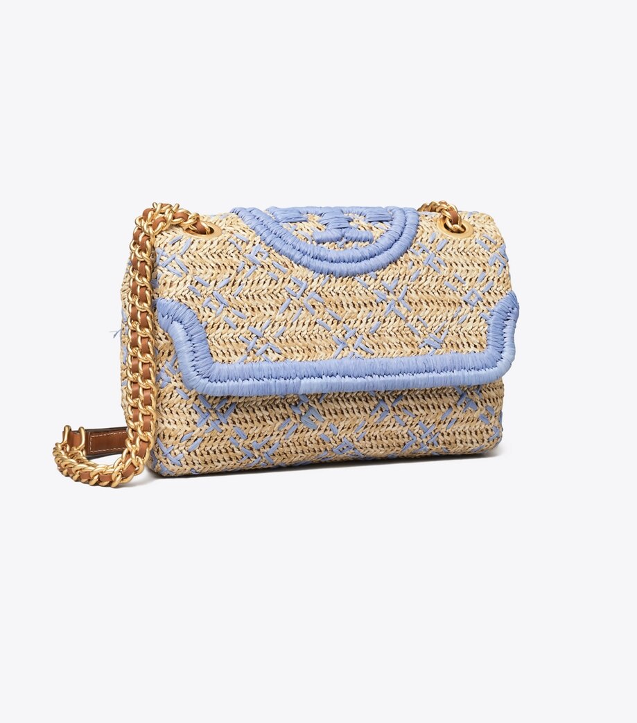 Tory Burch Fleming Soft Straw Small Convertible Shoulder Bag