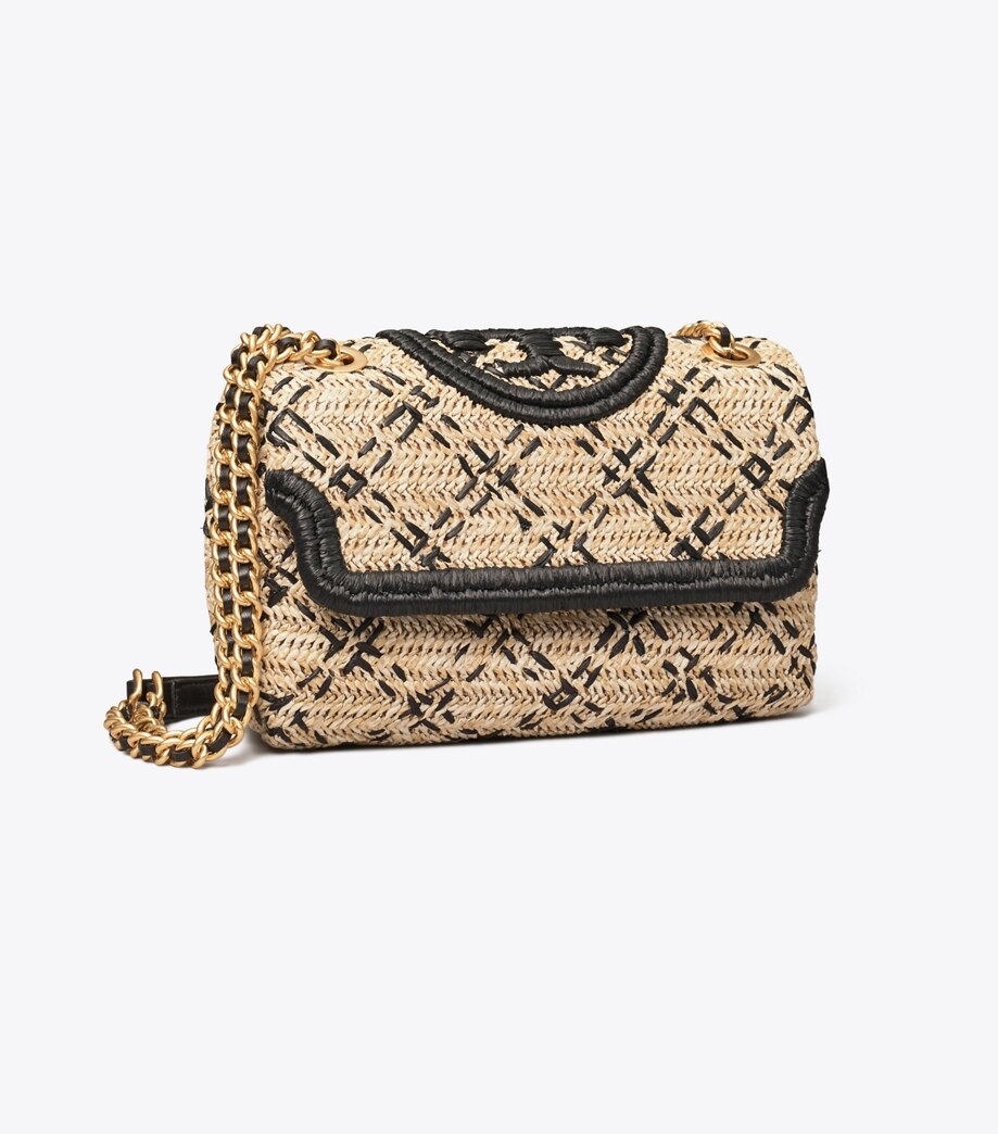 Tory Burch Fleming Soft Straw Small Convertible Shoulder Bag