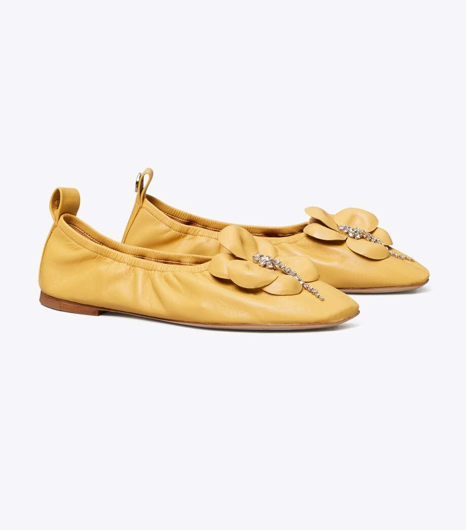 tory burch flower ballet flat