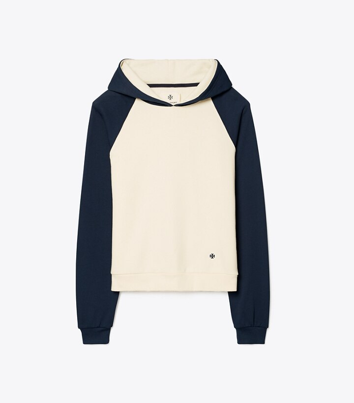 French Terry Color-Block Hoodie: Women's Designer Sweaters | Tory 