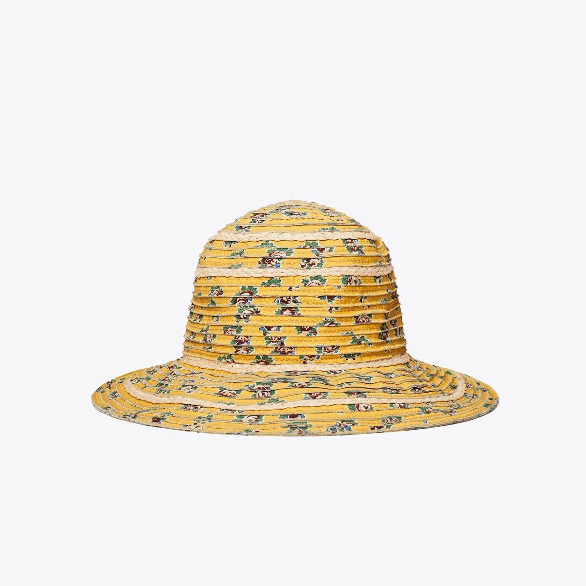 Garden Rose Mixed-Material Bucket Hat 