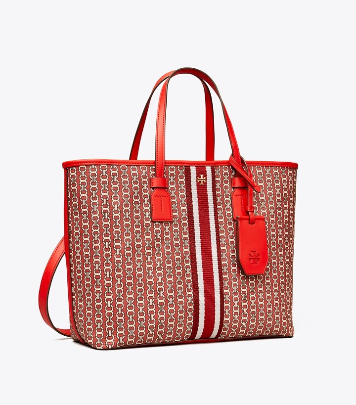 Gemini Link Canvas Small Top-Zip Tote Bag: Women&#39;s Handbags | Tory Burch