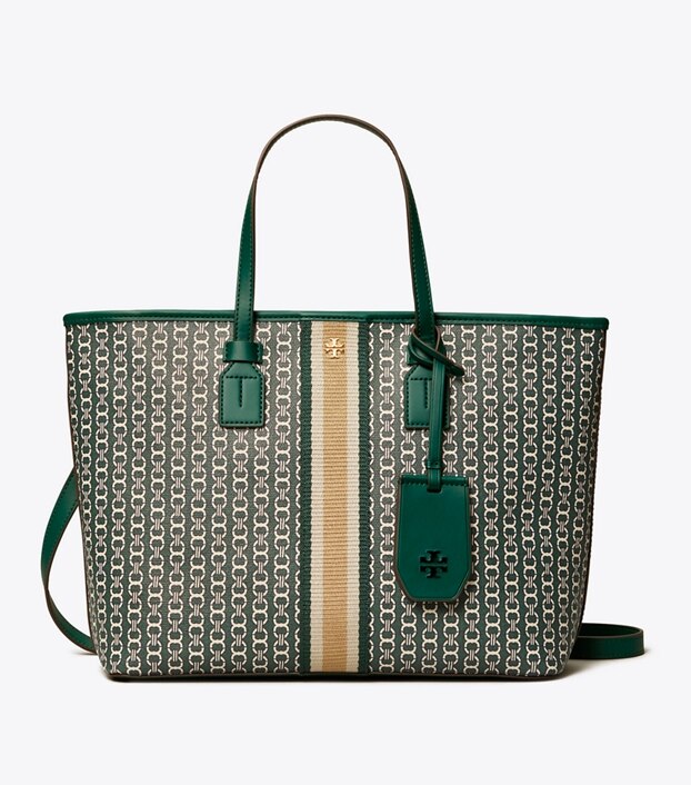 small gemini link coated canvas tote tory burch