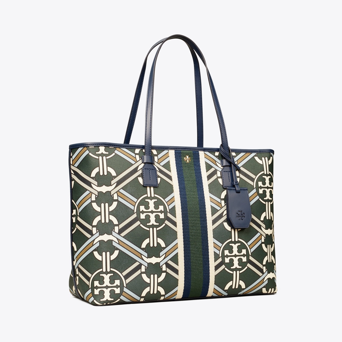 Gemini Link Canvas Top-Zip Tote Bag: Women's Designer Tote Bags 