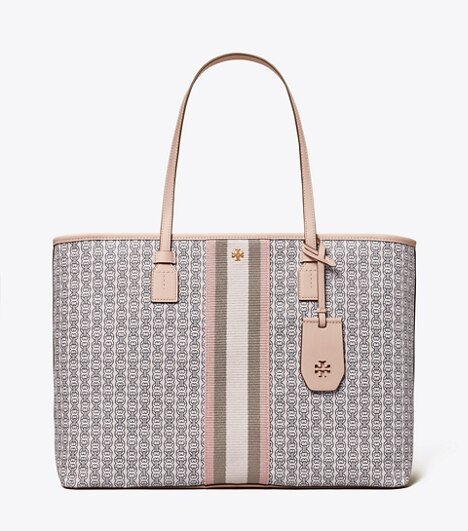tory burch gemini link tote white