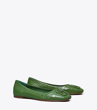 grey tory burch flats