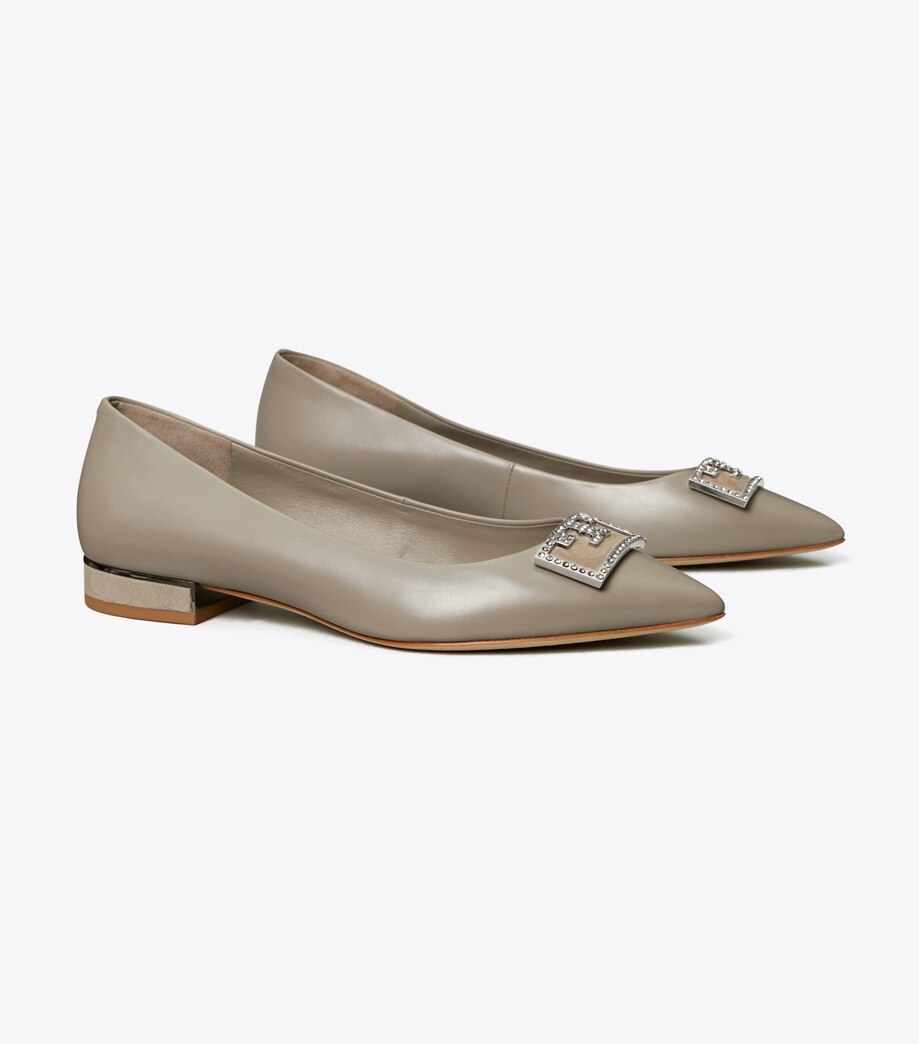 Tory Burch GIGI EMBELLISHED POINTED-TOE FLAT