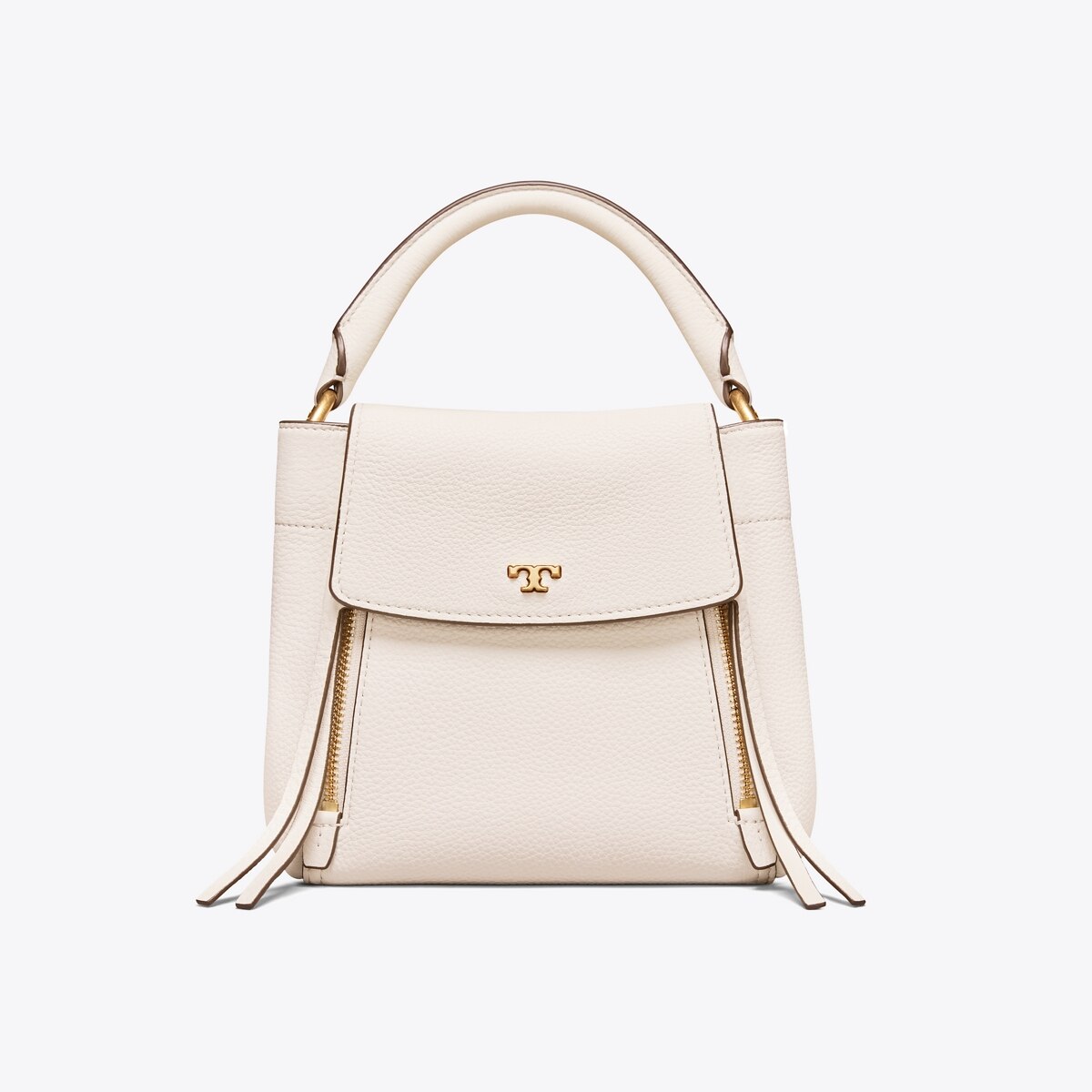 tory burch half moon leather tote