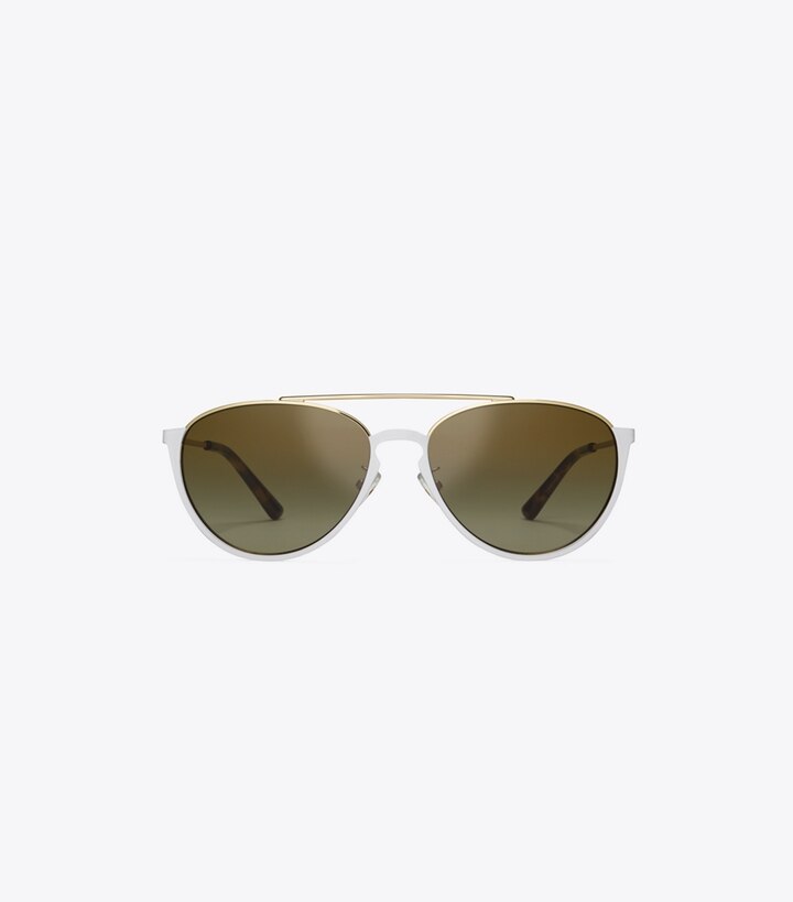 tory burch metallic rim sunglasses