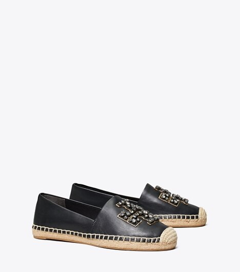 tory burch ines embellished leather espadrilles
