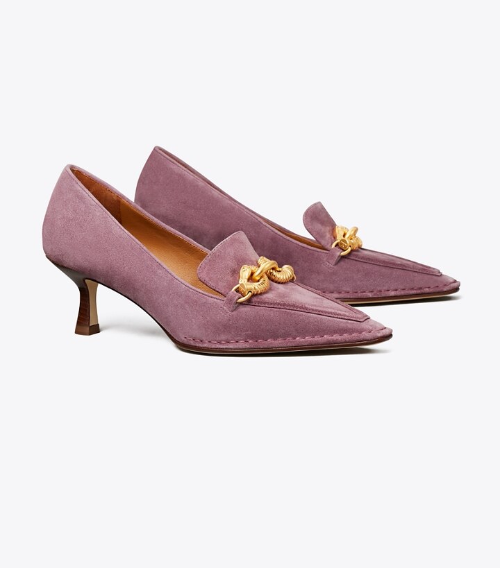 tory burch buckle heel loafer