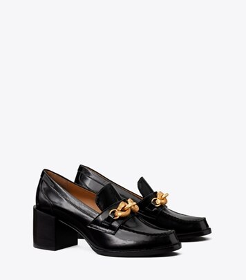 tory burch heeled loafers