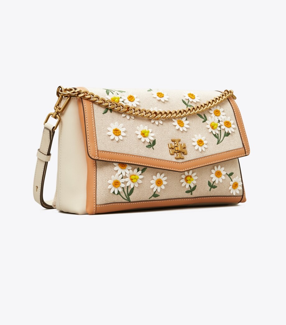 Tory Burch KIRA CANVAS APPLIQUEE SHOULDER BAG
