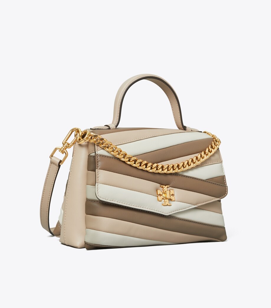 Tory Burch KIRA CHEVRON COLOR-BLOCK TOP-HANDLE SATCHEL
