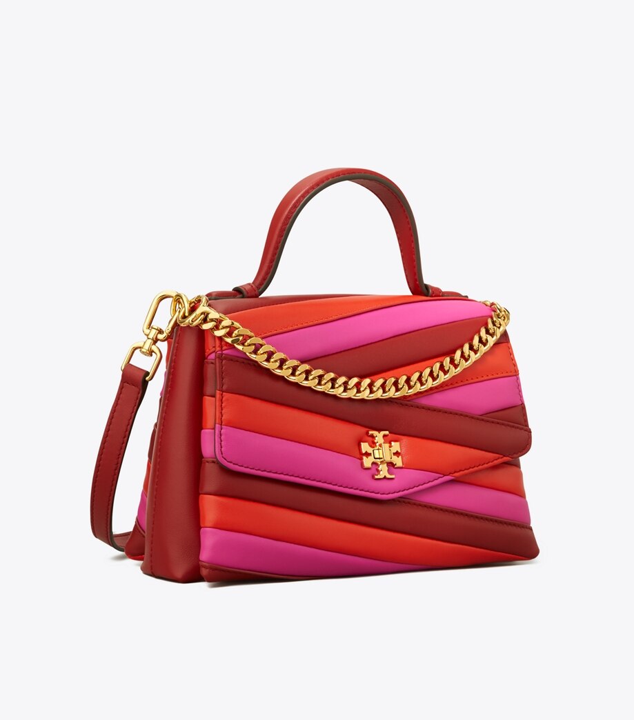 Tory Burch KIRA CHEVRON COLOR-BLOCK TOP-HANDLE SATCHEL