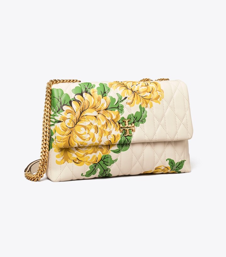 Kira Chevron Floral Convertible Shoulder Bag: Women's Designer 