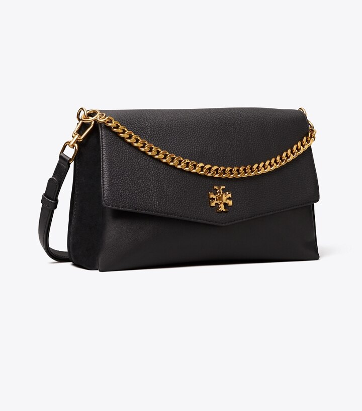 Kira Mixed-Materials Double-Strap Shoulder Bag: Women's Handbags | Tory ...
