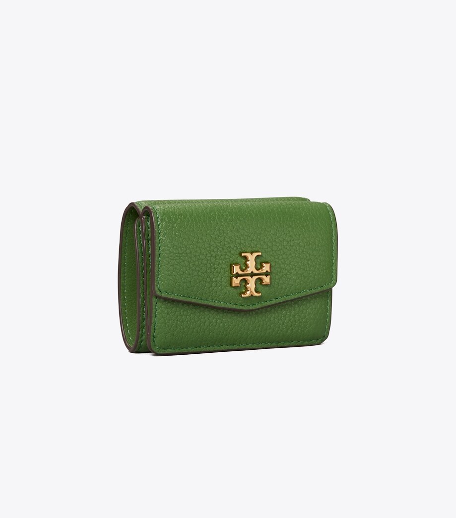Tory Burch Kira Mixed-Materials Tri-Fold Mini Wallet