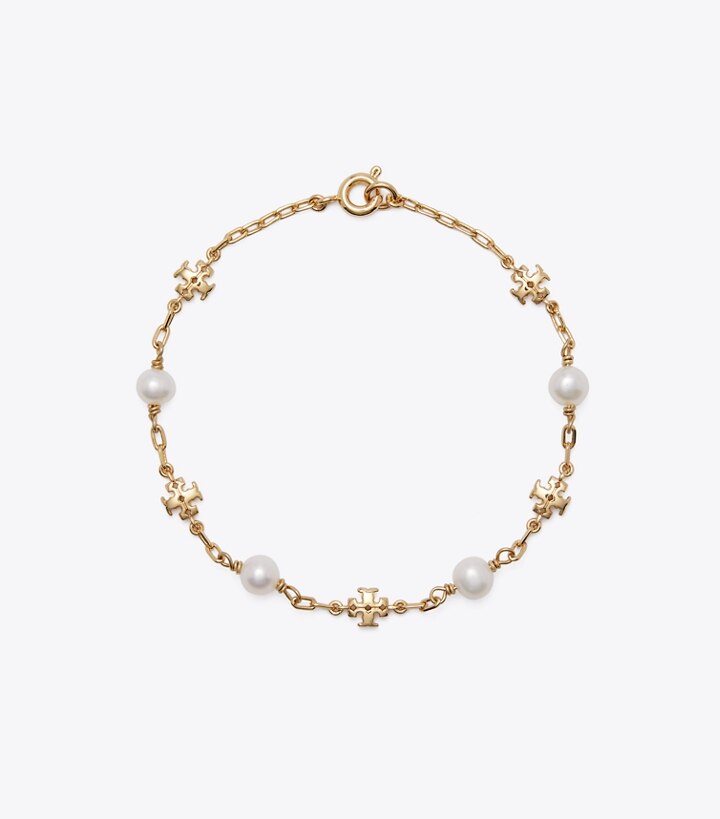 Kira Pearl Chain Bracelet: Women's Designer Bracelets | Tory Burch