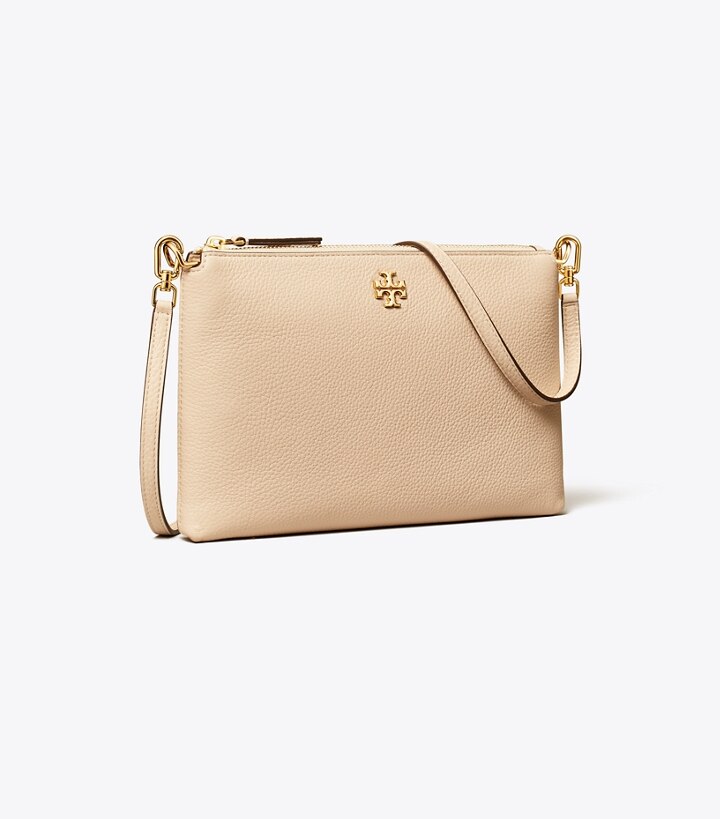 tory burch pebbled leather top zip crossbody bag