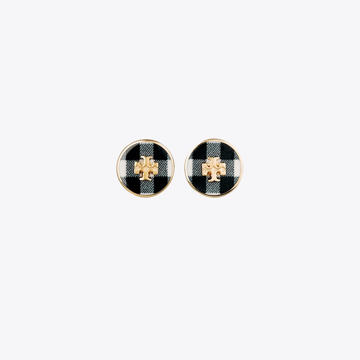 tory burch kira enamel circle stud earrings