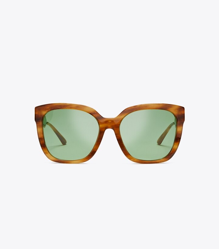 tory burch oversized square logo sunglasses