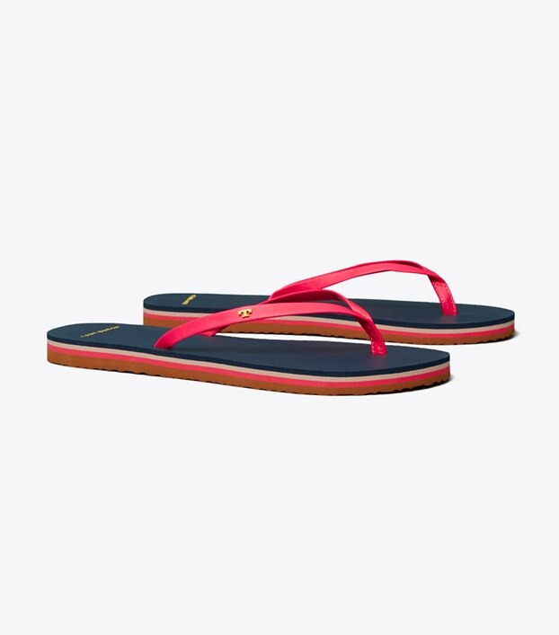 tory burch leather flip flops