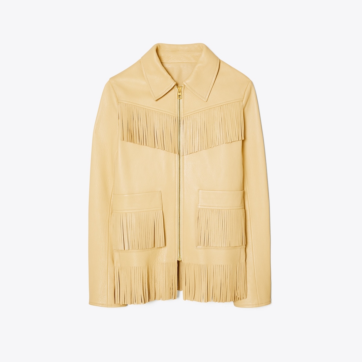 yellow fringe jacket