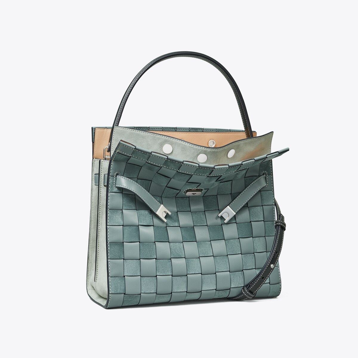Lee Radziwill Woven Double Bag: Women's Designer Satchels | Tory Burch